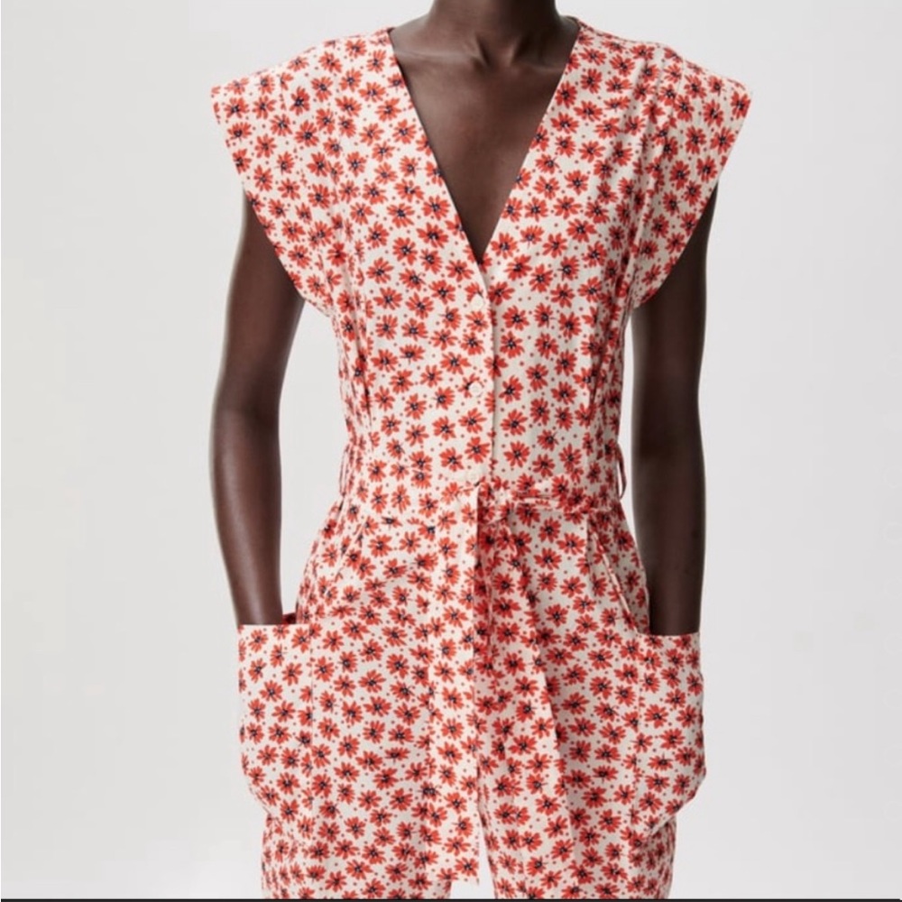 Zara medium floral jumpsuit - Picture 2 of 8